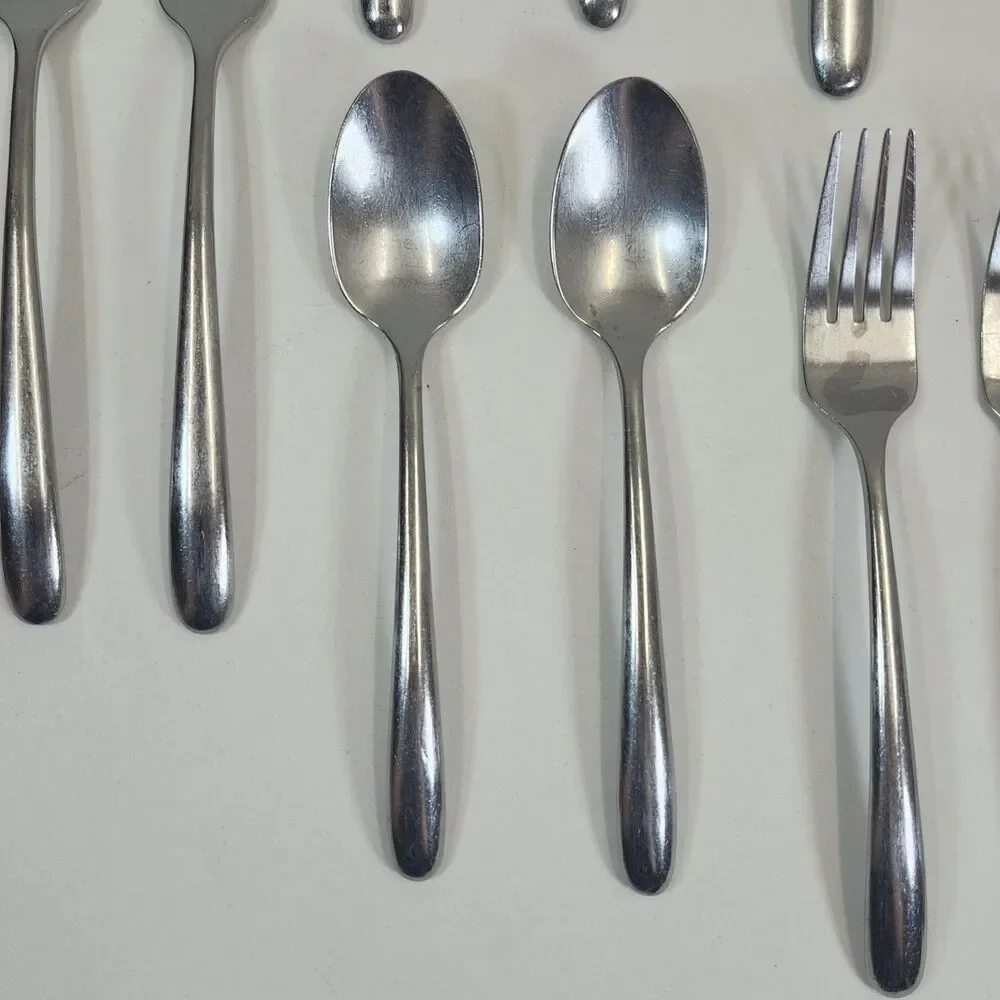 Hampton Silversmiths Slope Stainless Flatware 14 Piece Set 2 Place Settings etc